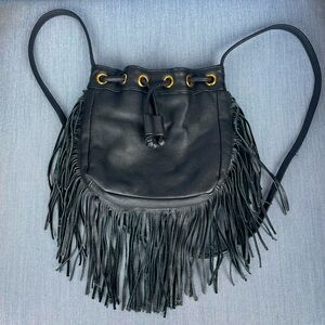 Vintage Leather Fringe Purse